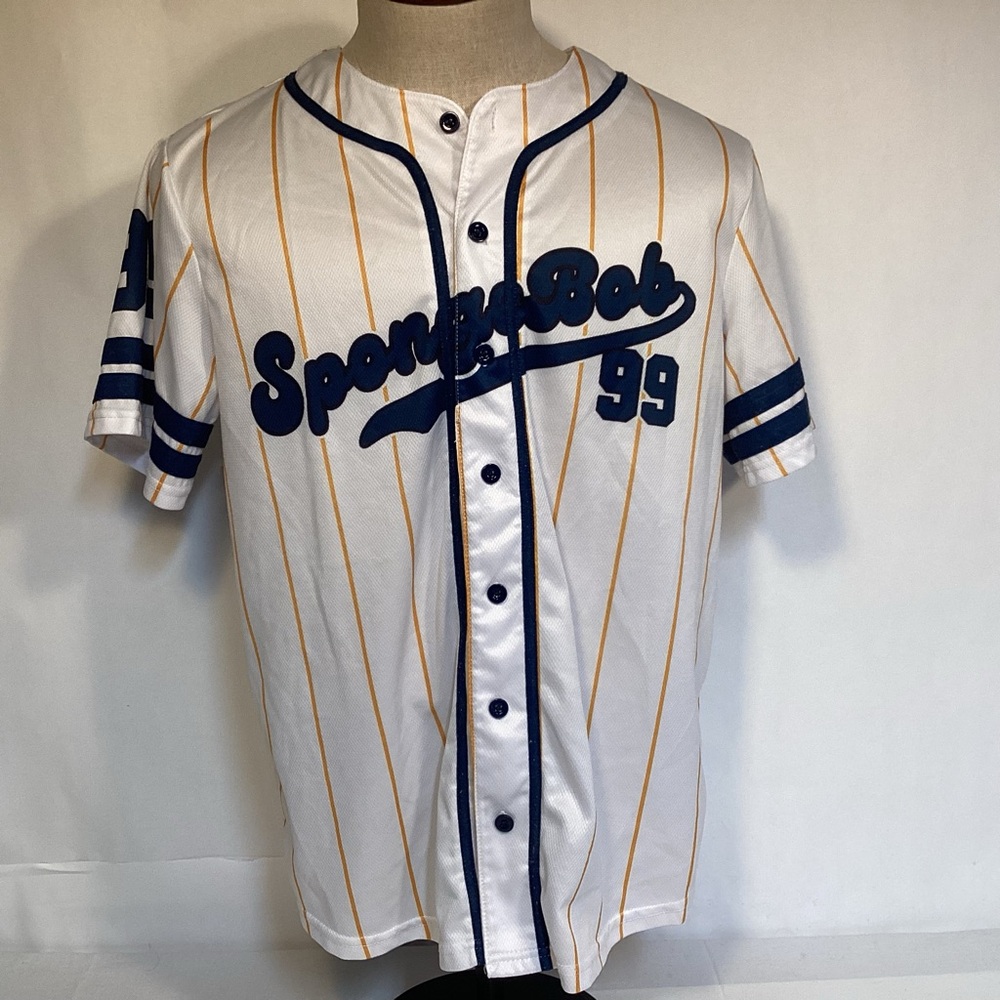SpongeBob SquarePants Baseball Jersey Men’s size Large - Picture 2 of 11